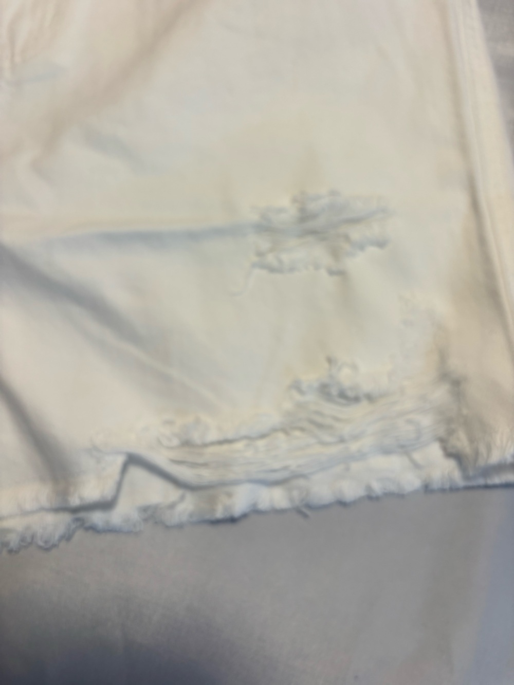 Judy Blue XL White Distressed Denim Cutoff Boho Cotton Shorts New - Picture 10 of 14
